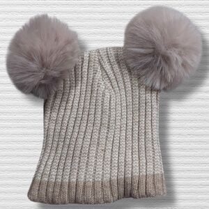 Stars & Dreamers Pom Pom Bamboo Blend Beanie Hat 0-6 Months beige